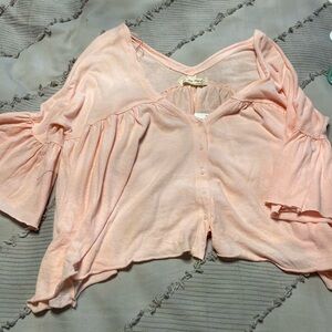 Button up, Free People top,  new with tags